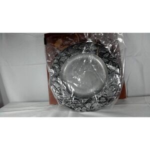 Longaberger Falling‎ Leaves Metal Plate 8" Pewter Color, New In Box (2001)